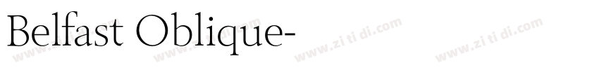 Belfast Oblique字体转换